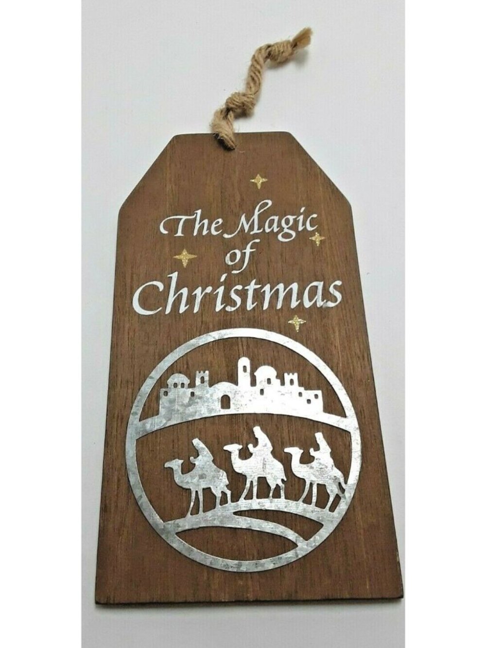 The Magic of Christmas Wooden Sign Bethlehem Wise Men Rustic Cottage Lodge